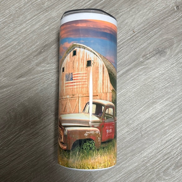 Barn & Truck 20oz. Tumbler NWT Handmade - Picture 1 of 9